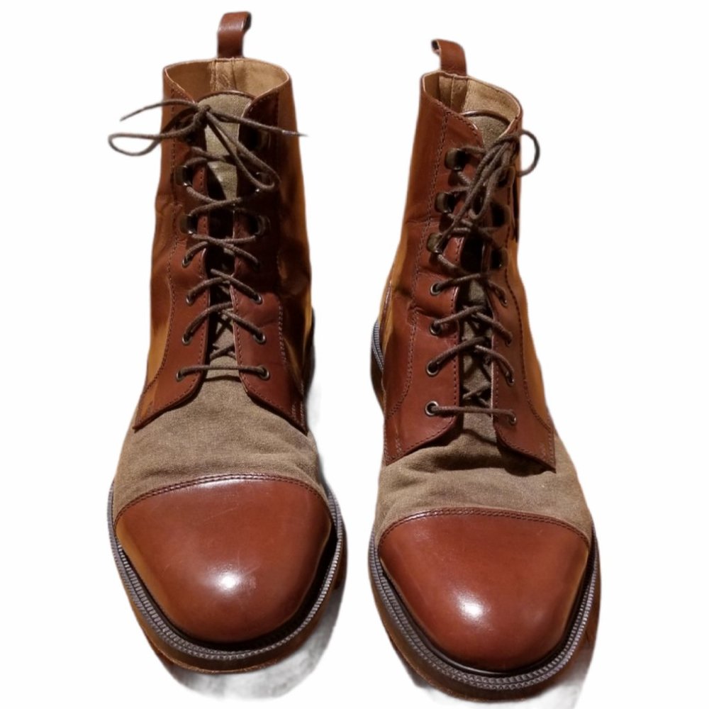 Men's IDEA Leather & Canvas Boots (Size 11.5/12) - Picture 5 of 12